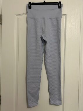 All in Motion High-Waist Textured Leggings - Light Blue- Size M